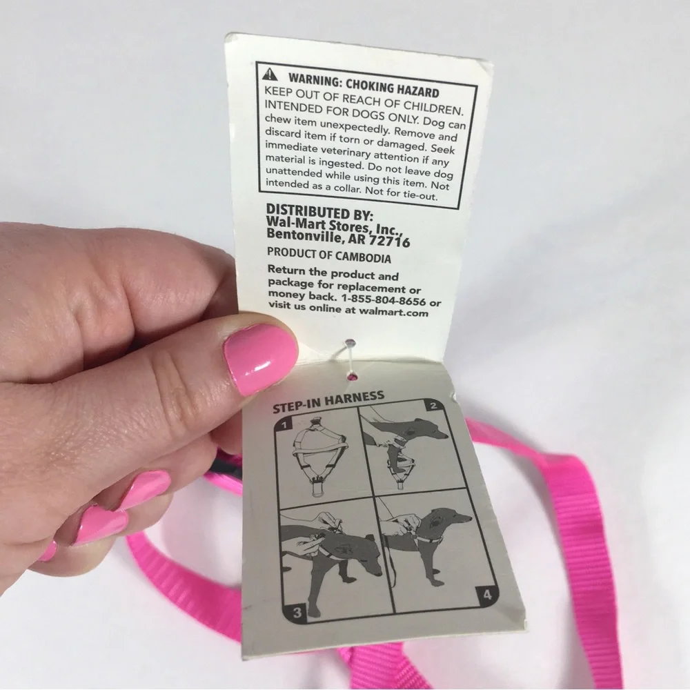 Vibrant Life Pink Nylon Step-In Dog Harness, Medium, NWT - Picture 4 of 5